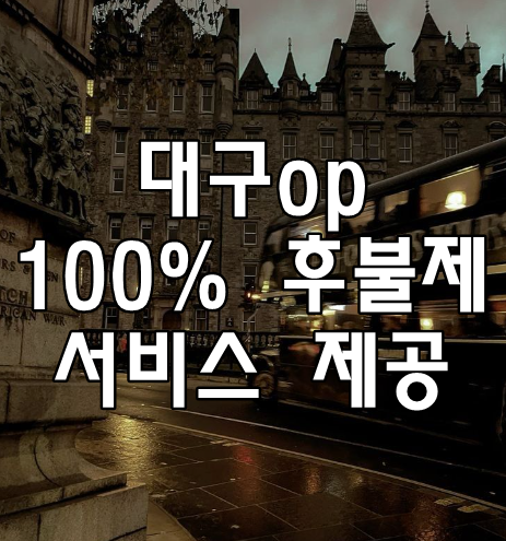 대구op 100% 후불제 서비스 제공